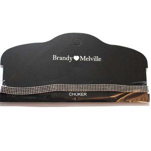 Brandy Melville Silver Beaded Choker